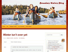 Tablet Screenshot of boundarywatersblog.com